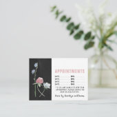 Carte de rendez-vous Wild Floral Chalkboard (Debout devant)