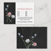 Carte de rendez-vous Wild Floral Chalkboard (Devant / Derrière)
