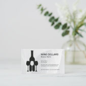 Carte De Rendez-vous Wine Tasting Logo | Bottle | Glasses (Debout devant)