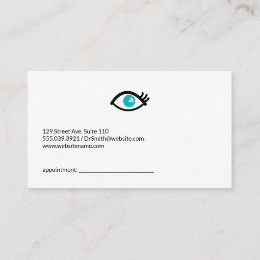 Carte De Rendez-vous Yeux (Dos)