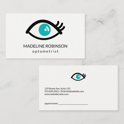 Carte De Rendez-vous Yeux (Devant / Derrière)