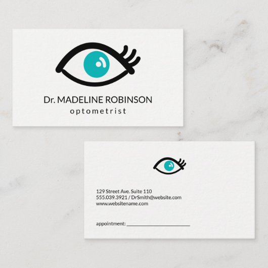 Carte De Rendez-vous Yeux (Devant / Derrière)