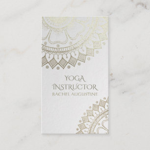 Carte De Rendez-vous YOGA Nomination d'instructeur Gold Mandala Navy Bl