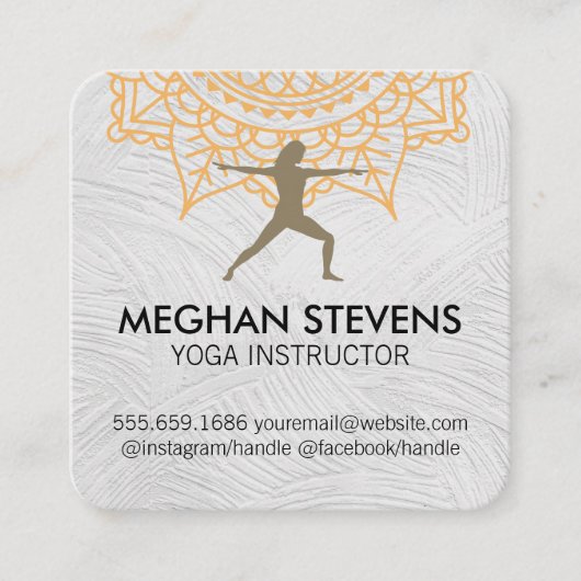 Carte De Rendez-vous Yoga Posa | Instructeur | Santé (Devant)