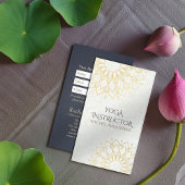 Carte De Rendez-vous YOGA Studio Instructor Nomination Gold Mandala
