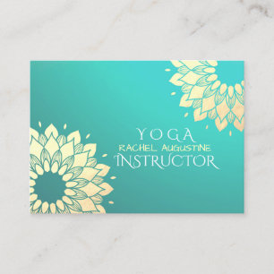 Carte De Rendez-vous YOGA Studio Instructor Nomination Golden Mandala