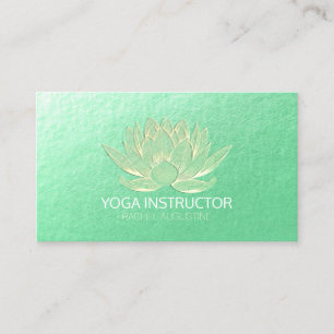 Carte De Rendez-vous YOGA Studio Méditation Reiki Instructeur Gold Lotu
