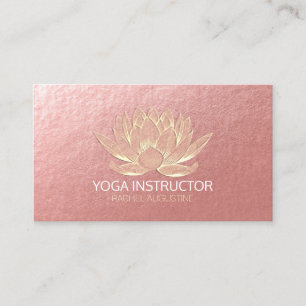 Carte De Rendez-vous YOGA Studio Méditation Reiki Instructeur Gold Lotu