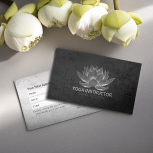 Carte De Rendez-vous YOGA Studio Méditation Reiki Instructeur Gold Lotu