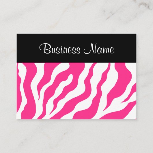 Carte de rendez-vous Zebra rose chaud (Devant)