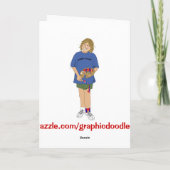 Carte de renne de Noël humoristique. (Dos)