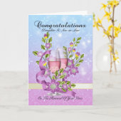 Carte de renouvellement de voeux de mariage de la (Fleur jaune)