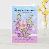 Carte de renouvellement du voeu de mariage de son (Fleur jaune)