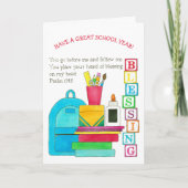 Carte de rentrée scolaire Backpack of Blessings (Devant)