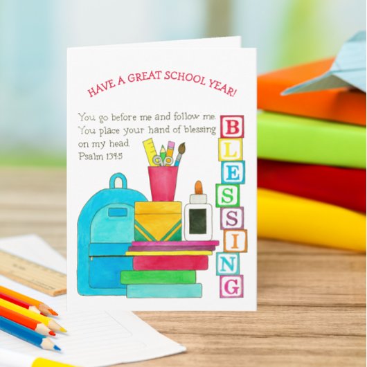 Carte de rentrée scolaire Backpack of Blessings