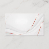 Carte de renvoi blanche avec ruban en or rose (Dos)