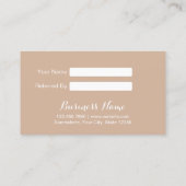 Carte de renvoi Classy White Floral Arrière - plan (Dos)