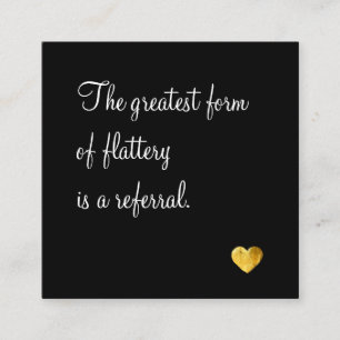 Carte de renvoi Client Loyauté Gold Heart