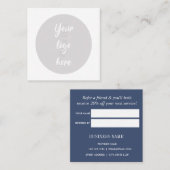 Carte de renvoi élégante (Devant / Derrière)