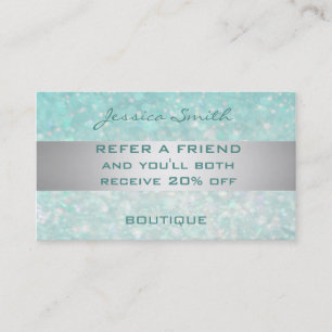 Carte de renvoi glamour faux chic glittery