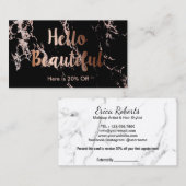 Carte de renvoi | Maquillage Artiste Rose Marbre d (Devant / Derrière)