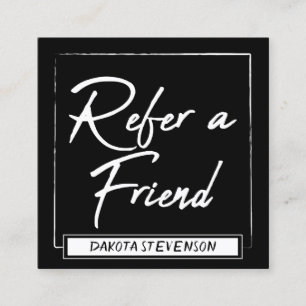 Carte de renvoi minimaliste Noir moderne et blan