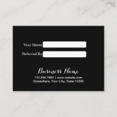 Carte de renvoi | Script Gold Dots moderne (Dos)