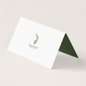 Carte de Repas Pliée Mariage Eucalyptus Rustique (Back)