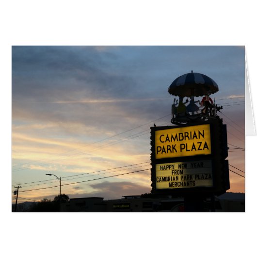 Carte de repère Cambrian Park Plaza Carousel (Devant horizontal)