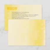 CARTE DE RÉPERTOIRE :: aquarelle jaune ombre (Devant / Derrière)