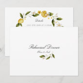 Carte de répétition de citron méditerranéen modern (Devant / Derrière)