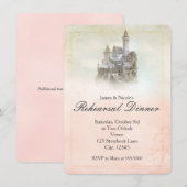 Carte de répétition de mariage au château de conte (Devant / Derrière)