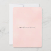 Carte de répétition de mariage au château de conte (Dos)