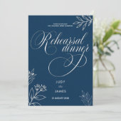 CARTE DE RÉPÉTITION DE MARIAGE CLASSIQUE BOHO CHIC (Debout devant)