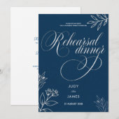 CARTE DE RÉPÉTITION DE MARIAGE CLASSIQUE BOHO CHIC (Devant / Derrière)