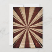 Carte de répétition de mariage de cirque de carnav (Dos)