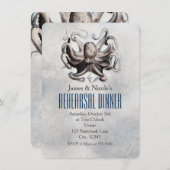 Carte de répétition de mariage Octopus Beach vinta (Devant / Derrière)