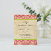 Carte de répétition vintage Damask Monogram (Debout devant)