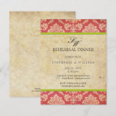 Carte de répétition vintage Damask Monogram (Devant / Derrière)