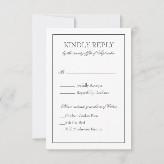 Carte de réponse (Devant)