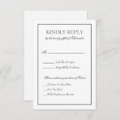 Carte de réponse (Devant / Derrière)