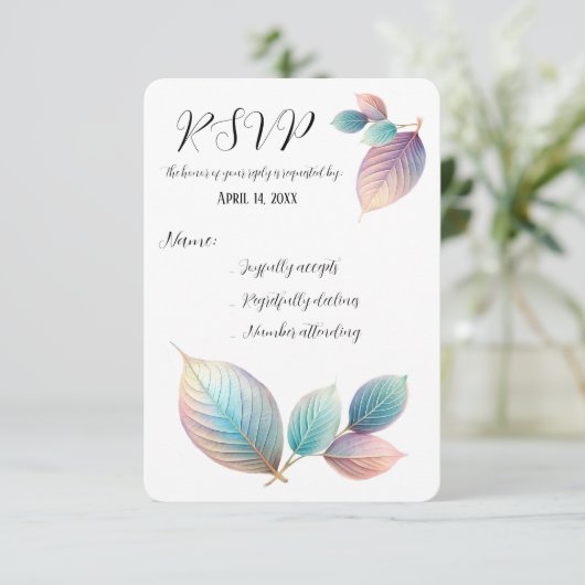 Carte de réponse (Debout devant)