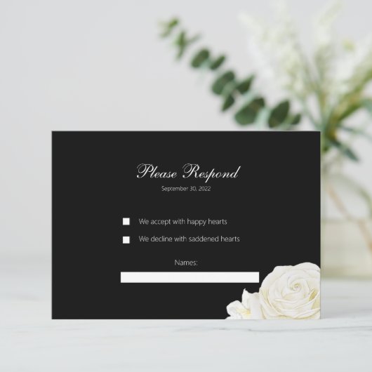 Carte de réponse (Debout devant)