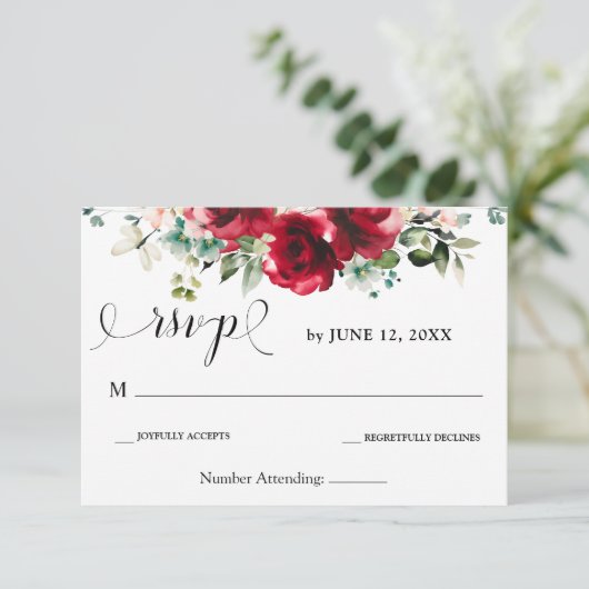 Carte de réponse (Debout devant)