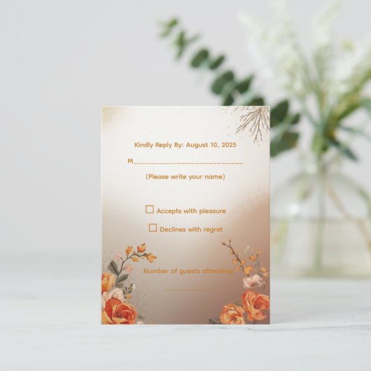 Carte de réponse (Debout devant)