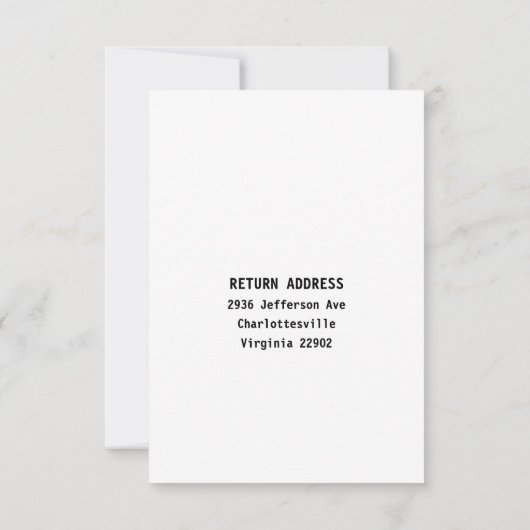 Carte de réponse (Dos)