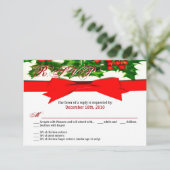 Carte de réponse 3,5x5 Baughs Holly Berry Noël (Debout devant)
