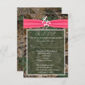 Carte de réponse 3.5x5 Browning Camo rose (Devant / Derrière)