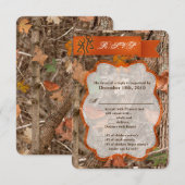 Carte de réponse 3,5x5 Chasse Couple Cerf Biche (Devant / Derrière)