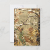 Carte de réponse 3,5x5 chasse de mariage R.S.V.P.  (Dos)